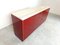 Vintage Red Lacquered Sideboard, 1980s 2