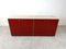 Rot lackiertes Vintage Sideboard, 1980er 1