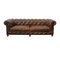 Viktorianisches Chesterfield Sofa aus Mahagoni mit Messingrädern 5