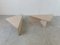 Travertine Triangular Coffee Tables from Up & Up, 1970s, Set of 2 2
