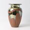 Französische Art Deco Glasur Vase aus Metall, 1930er 6