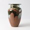 Französische Art Deco Glasur Vase aus Metall, 1930er 3