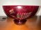 Vintage Bowl Ruby with Enveloped Flowers and Leaves of Badash Crystal 4