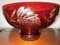Vintage Bowl Ruby with Enveloped Flowers and Leaves of Badash Crystal 1