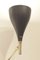 Mid-Century Tulip Shaped Black Painted Metal and Brass Wall Sconce 7