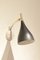 Mid-Century Tulip Shaped Black Painted Metal and Brass Wall Sconce 1