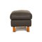 650 Sofa and Stool in Gray Leather, Set of 2 8