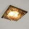 Vintage Ceiling Lamp in Brass & Blown Glass, Italy, 1980s 3
