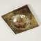 Vintage Ceiling Lamp in Brass & Blown Glass, Italy, 1980s, Image 1