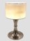 Silver Metal Table Lamp with White Acrylic Shade, Italy, 1970s 4