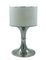 Silver Metal Table Lamp with White Acrylic Shade, Italy, 1970s 3