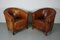 Vintage Dutch Cognac Leather Club Chairs, Set of 2, Image 9