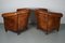 Vintage Dutch Cognac Leather Club Chairs, Set of 2, Image 15