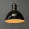 Bauhaus Black Enamel Hanging Lamp, 1930s 10