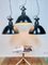 Lámparas de fábrica de la RDA originales esmaltadas, años 60. Juego de 3, Imagen 3