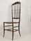 Sillas Chiavari Mid-Century con asiento de caña, 1955. Juego de 2, Imagen 5