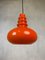 Pendant Lamp in Orange Glass from Peill & Putzler 6