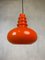 Pendant Lamp in Orange Glass from Peill & Putzler, Image 6