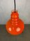 Pendant Lamp in Orange Glass from Peill & Putzler 8