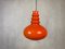 Pendant Lamp in Orange Glass from Peill & Putzler 2