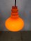 Lampada a sospensione in vetro arancione di Peill & Putzler, Immagine 3
