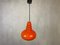 Lampe à Suspension en Verre Orange de Peill and Putzler 1