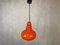 Pendant Lamp in Orange Glass from Peill & Putzler 1