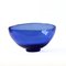 Large Mid-Century Blue Glass Bowl from Reijmyre Sweden 5