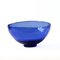 Large Mid-Century Blue Glass Bowl from Reijmyre Sweden, Image 5