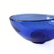 Large Mid-Century Blue Glass Bowl from Reijmyre Sweden 1
