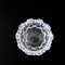 Petit Bol Mid-Century en Cristal Taille Diamant de Orrefors, Suède 3