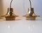 Solid Brass Pendant Lamps by Hans-Agne Jakobsson for Markaryd, 1960s, Set of 2 1