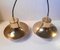 Solid Brass Pendant Lamps by Hans-Agne Jakobsson for Markaryd, 1960s, Set of 2 3