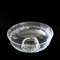 Large Vintage Crystal Bowl on Foot with X Debossed Pattern from Skruf 2