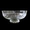 Large Vintage Crystal Bowl on Foot with X Debossed Pattern from Skruf 5