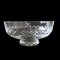 Large Vintage Crystal Bowl on Foot with X Debossed Pattern from Skruf, Image 5