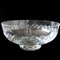 Large Vintage Crystal Bowl on Foot with X Debossed Pattern from Skruf 1