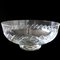 Large Vintage Crystal Bowl on Foot with X Debossed Pattern from Skruf, Image 1