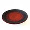 Grande Assiette de Service Artisanale Marron-Orange 1