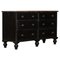 Large English Ebonised Pine Bank of Drawers, 1880s, Image 1