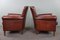 Sheep Leather Armchairs with High Backs, Set of 2, Image 5