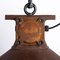 Industrial Explosion Proof Rusted Pendant Light with Green Enamel Diffusers from Victor, 1920s 11