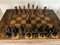 Tablero de ajedrez de madera y nogal, años 50, Imagen 7