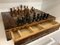 Tablero de ajedrez de madera y nogal, años 50, Imagen 6