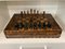 Tablero de ajedrez de madera y nogal, años 50, Imagen 10