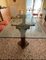 Glass Table with Antique Wooden Columns 1