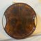 Mid-Century Modern Round Brass and Faux Tortoise Acrylic Glass Tray from Guzzini, 1970s, Image 2