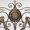Genoese Bed in Wrought Iron with Floral Painting, 1800s 3