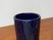 Kobaltblaue deutsche Mid-Century Keramik Vase aus der Bangkok Serie von Melitta, 1960er 4
