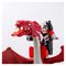 Grand Dragon Rouge Original et Chevalier Playmobil en Plastique, 1990s 4